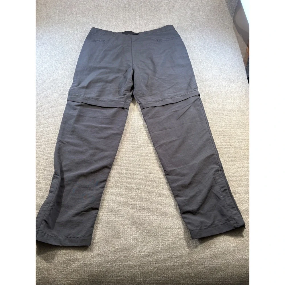 The North Face Mens 36x32 Convertible Hiking Pants Gray Zip Off Cargo Trousers